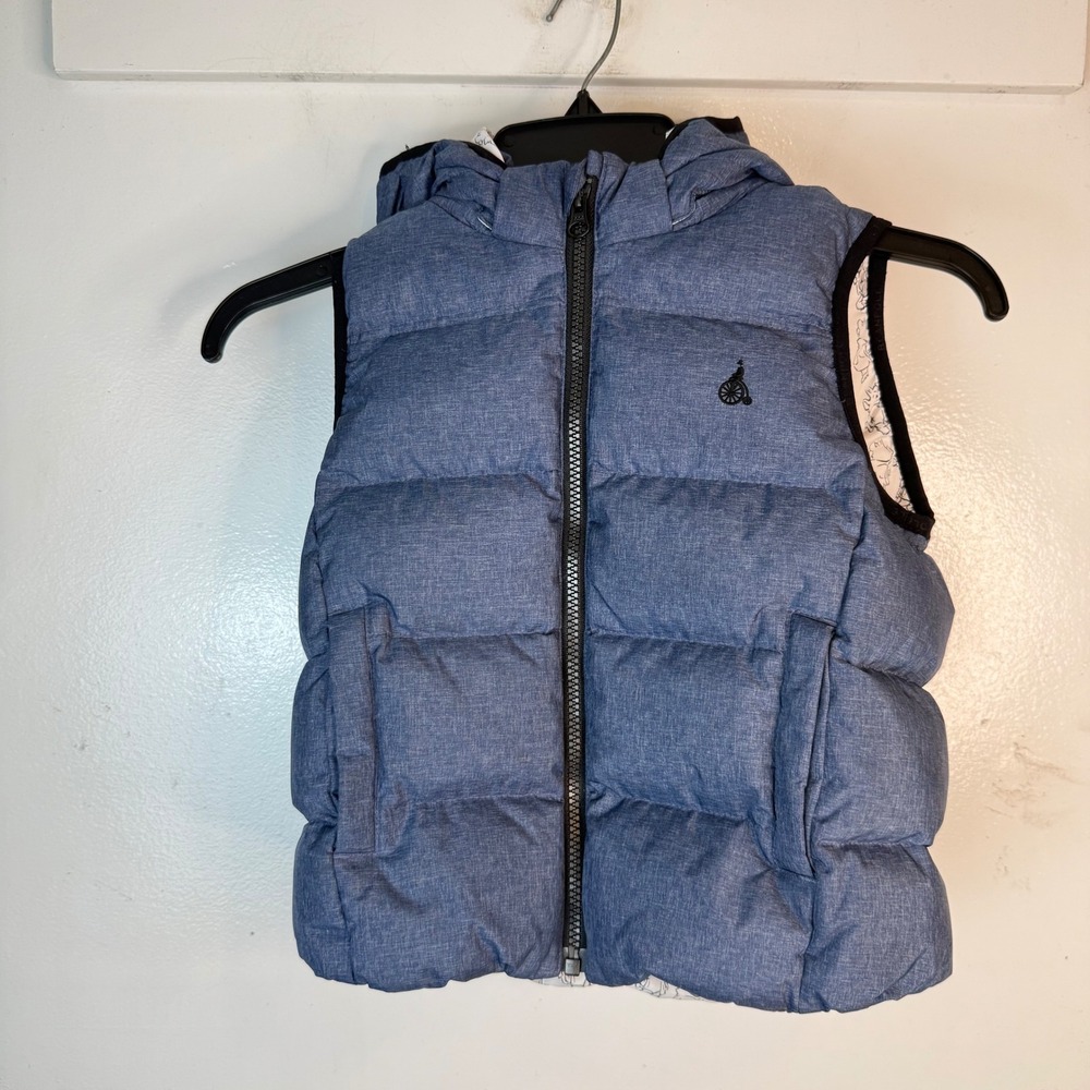 Beanpole kids Quilted Vest Hoodie filler duck down BLUE Size 6
